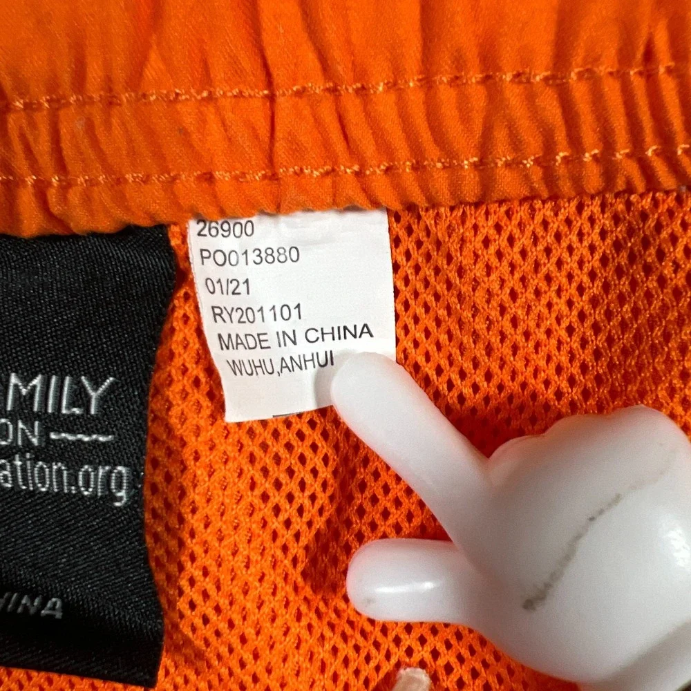Aldrin Family Foundation Nasa Board Shorts Men XL Orange Mesh Quick Dry Swimwear